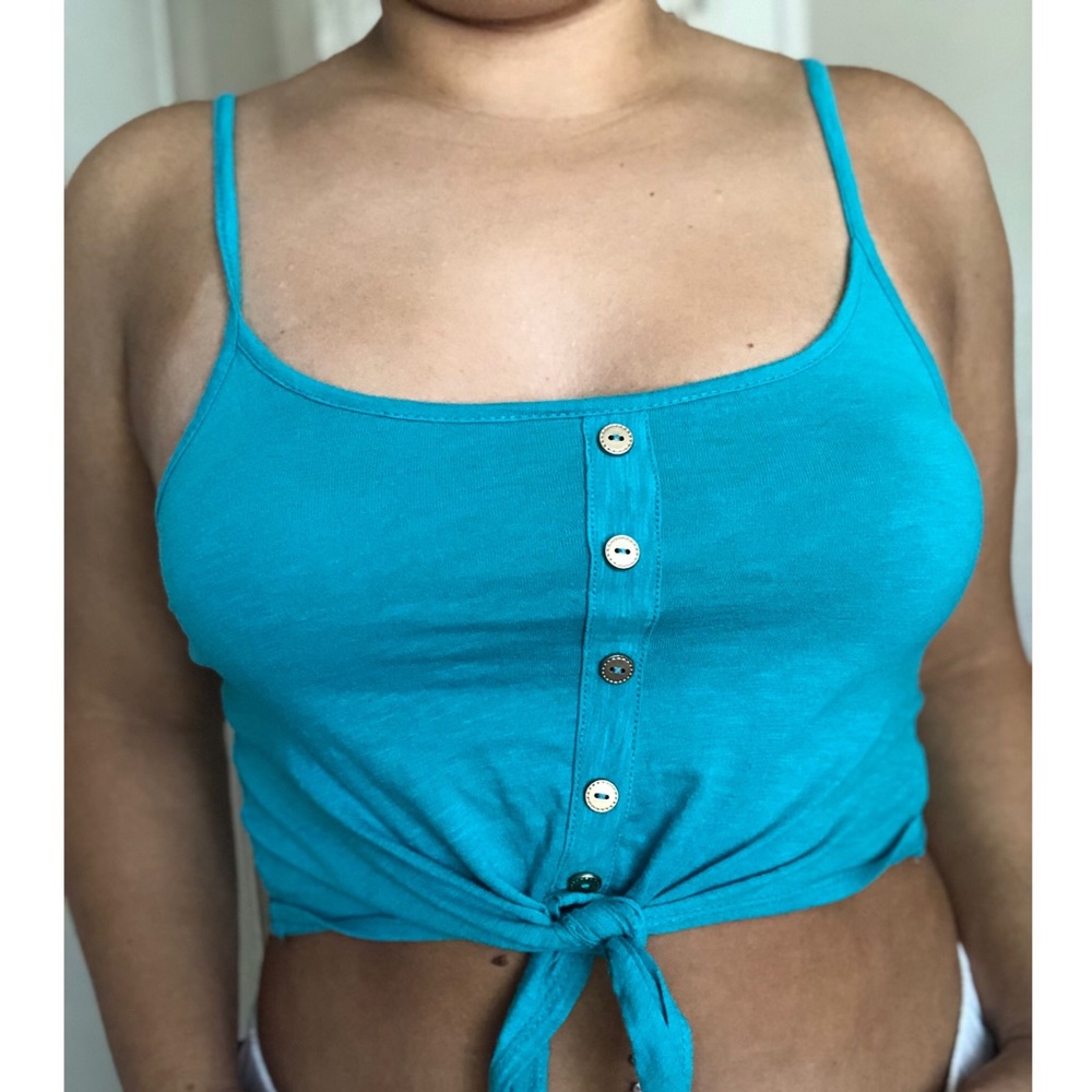 Blue crop top